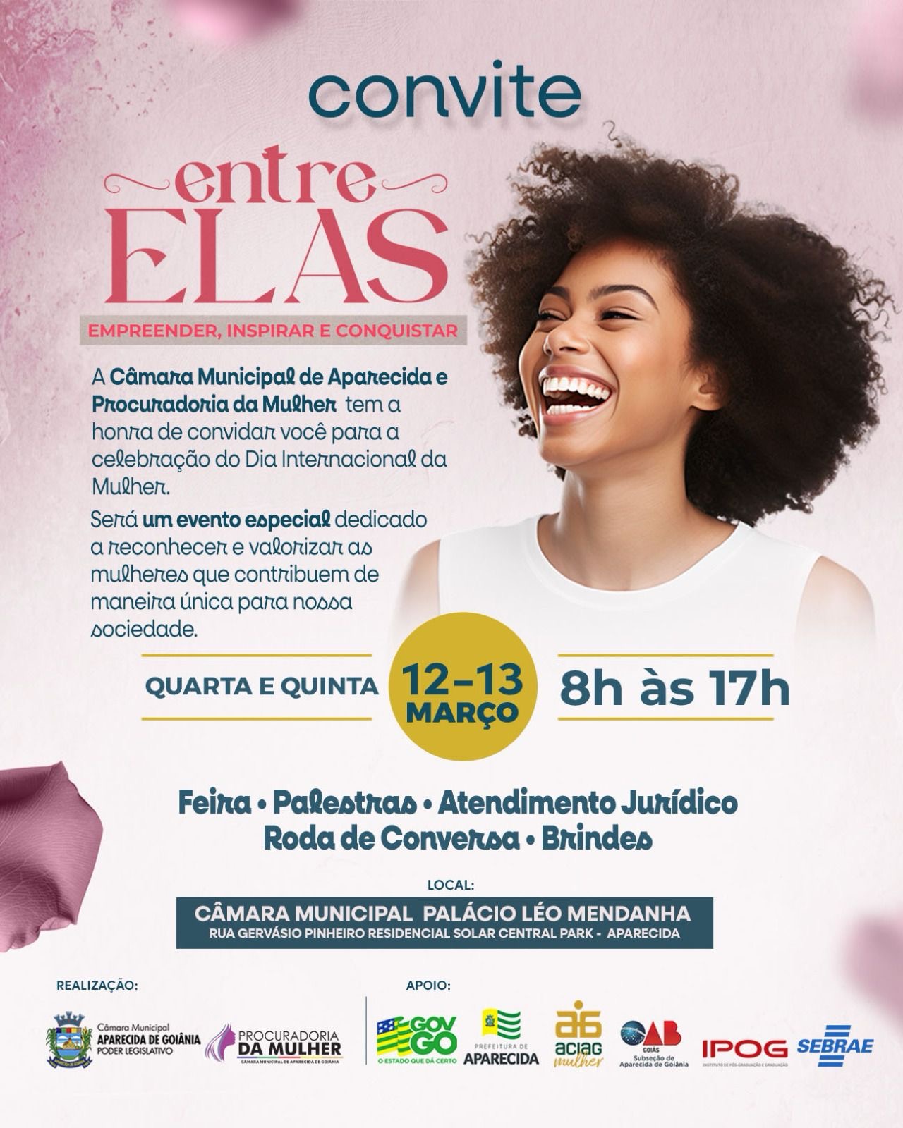 Câmara e Procuradoria da Mulher promove evento ‘Entre elas – Empreender, Inspirar e Conquistar’