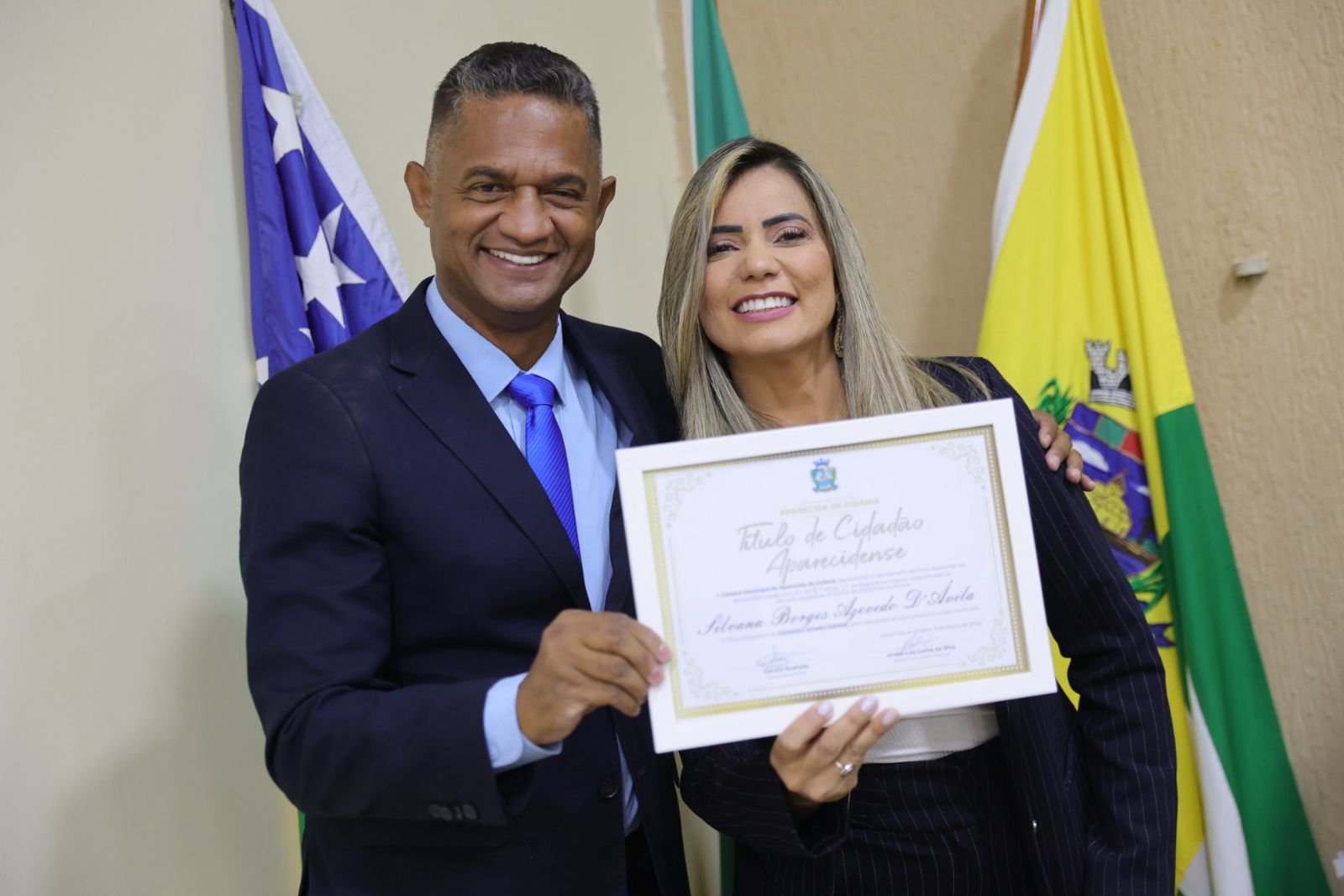 Em Sessão Solene, Câmara homenageia dois novos Cidadãos Aparecidenses