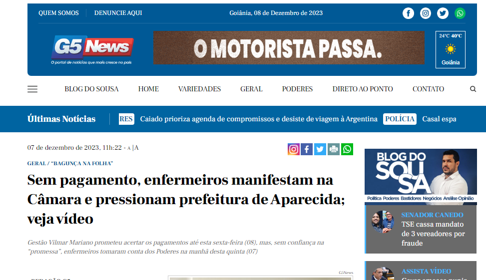 Vereadores debatem problemas no pagamento do piso salarial da Enfermagem