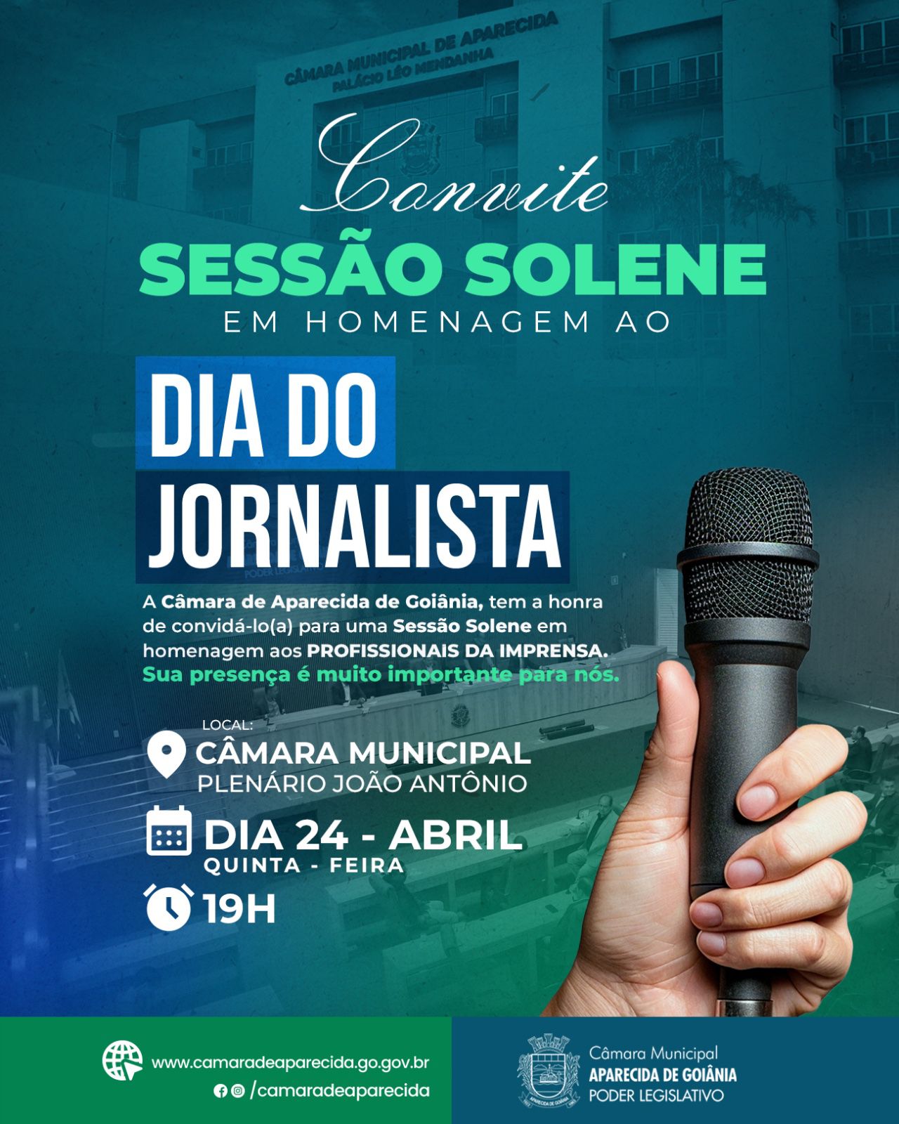 Sessão Solene em homenagem ao Dia do Jornalista