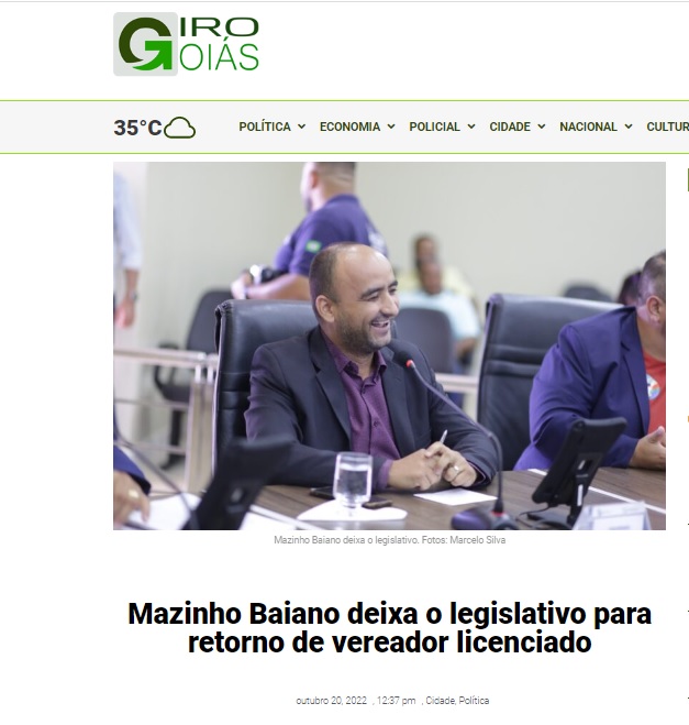 Mazinho Baiano deixa o legislativo para retorno de vereador licenciado