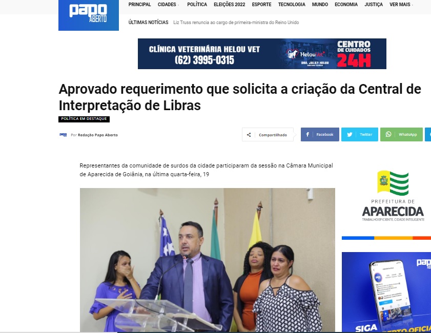 Aprovado requerimento que solicita a criação da Central de Interpretação de Libras