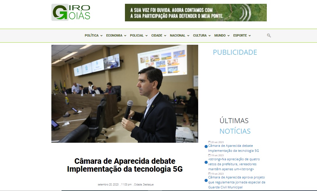 Câmara de Aparecida debate Implementação da tecnologia 5G