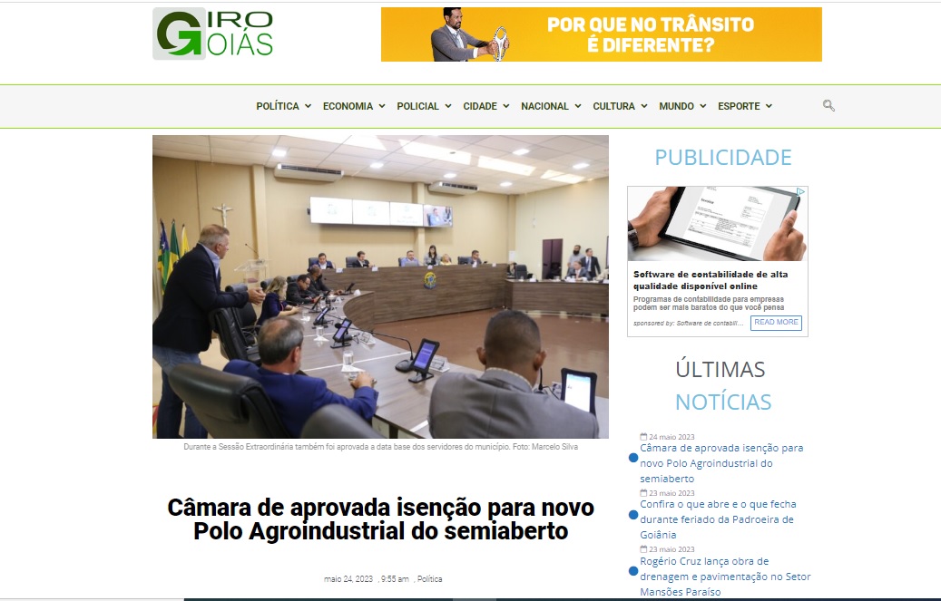 Câmara de Aparecida aprova isenção para novo Polo Agroindustrial do semi-aberto