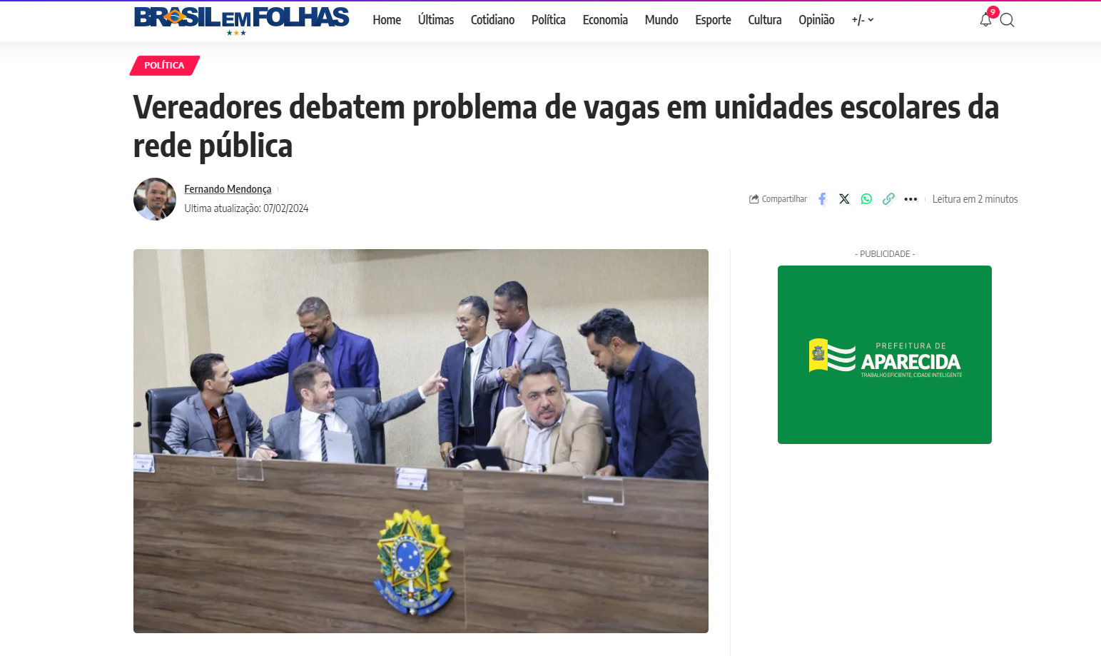 Vereadores debatem problema de vagas em unidades escolares da rede pública