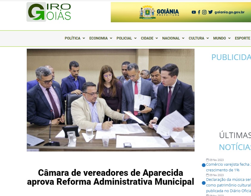 Câmara de vereadores de Aparecida aprova Reforma Administrativa Municipal