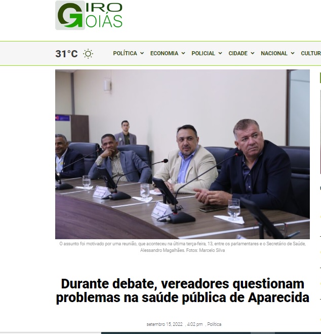 Durante debate, vereadores questionam problemas na saúde pública de Aparecida