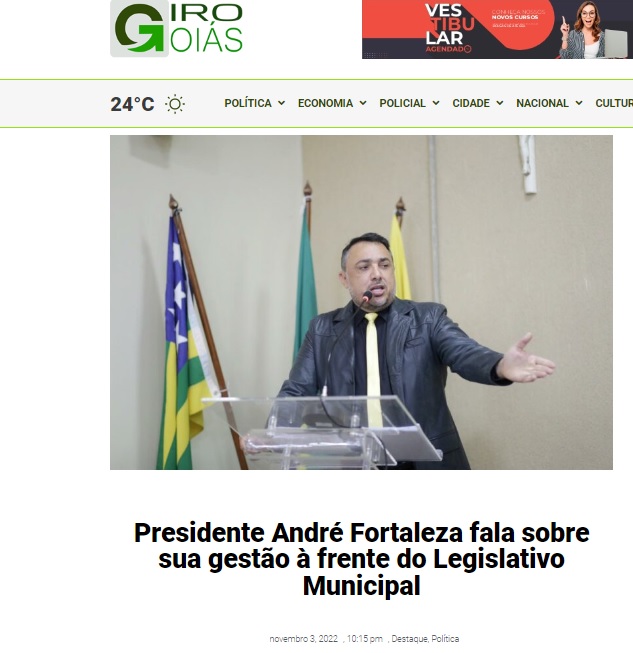 Presidente André Fortaleza fala sobre sua gestão à frente do Legislativo Municipal