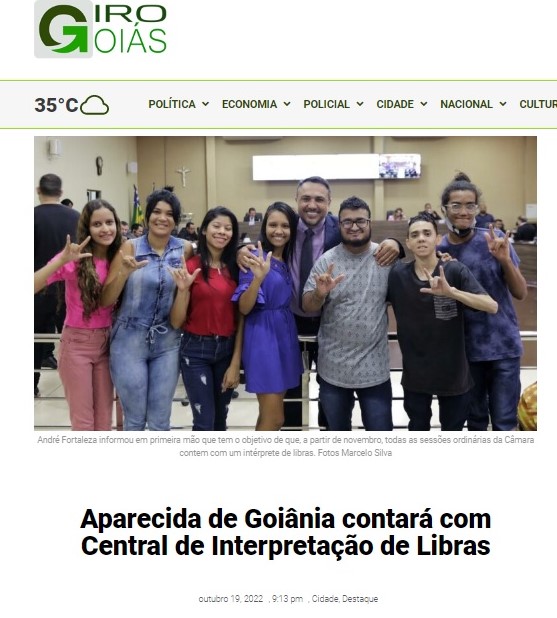 Aparecida de Goiânia contará com Central de Interpretação de Libras