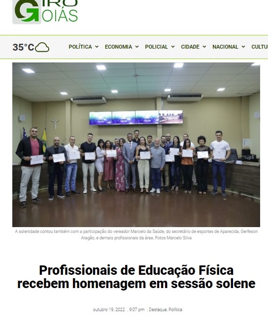 Profissionais de Educação Física recebem homenagem em sessão solene