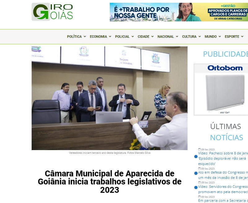 Câmara Municipal de Aparecida de Goiânia inicia trabalhos legislativos de 2023
