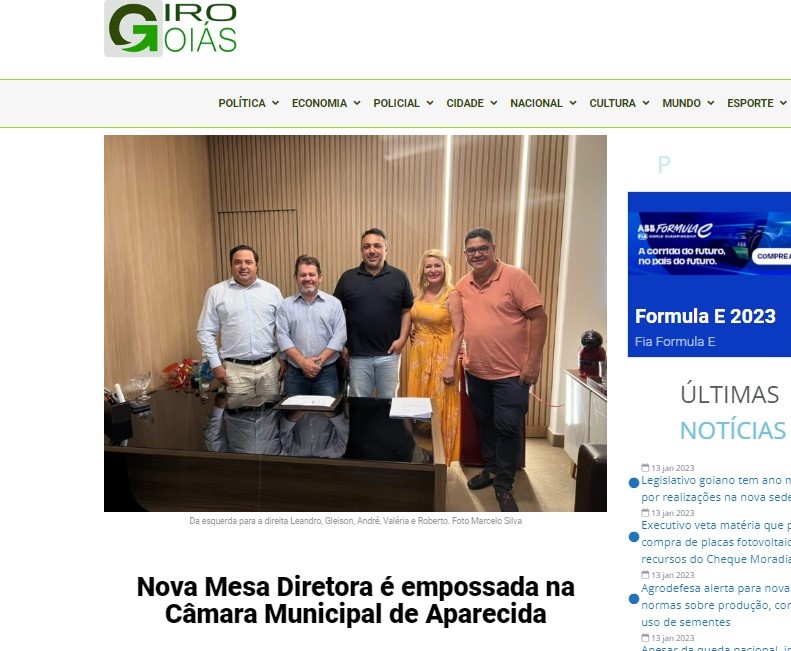 Nova Mesa Diretora é empossada na Câmara Municipal de Aparecida