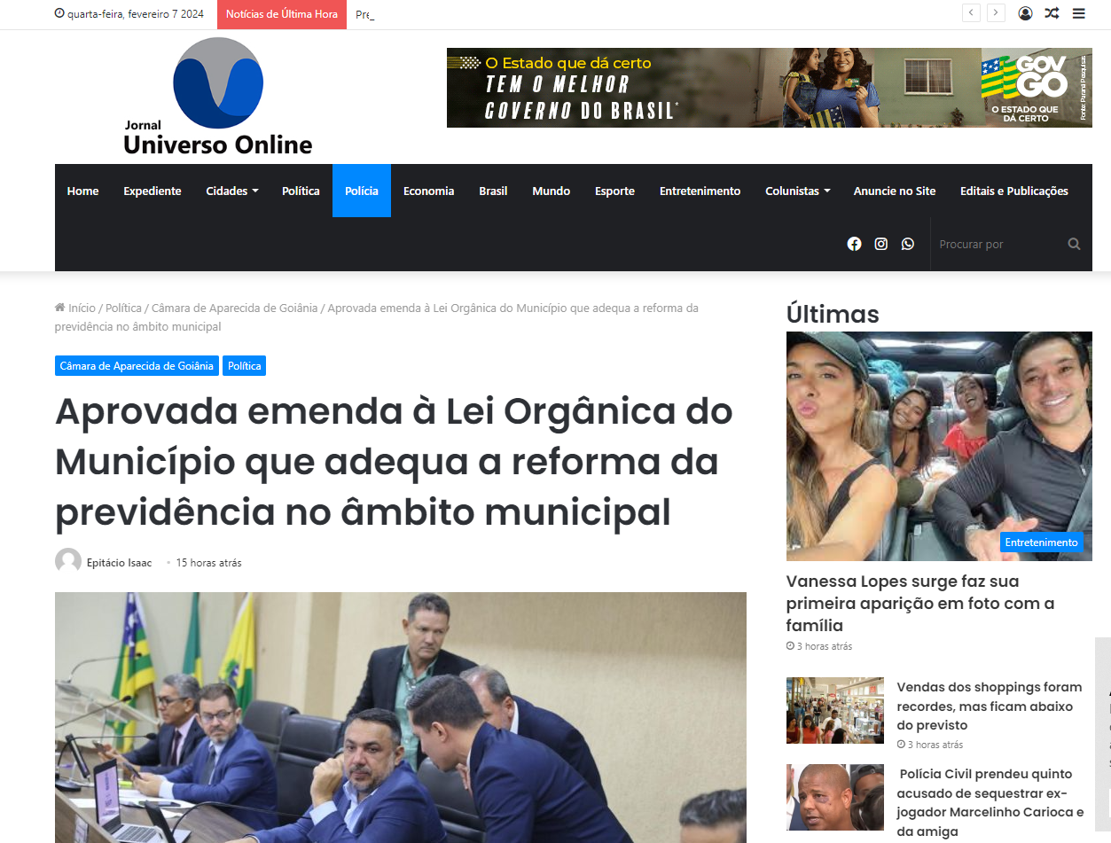 Aprovada emenda à Lei Orgânica do Município que adequa a reforma da previdência no âmbito municipal