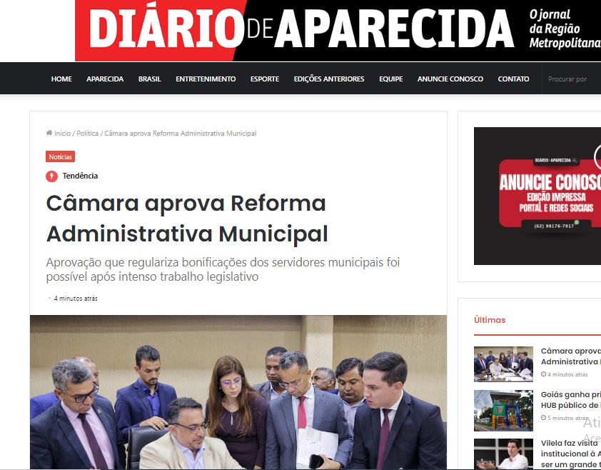 Câmara aprova Reforma Administrativa Municipal